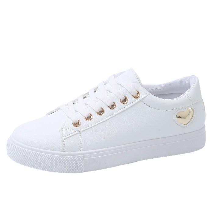 Versatile leather white shoes women's shoes 2025 trendy shoes popular autumn new autumn shoes Internet celebrity casual white shoes