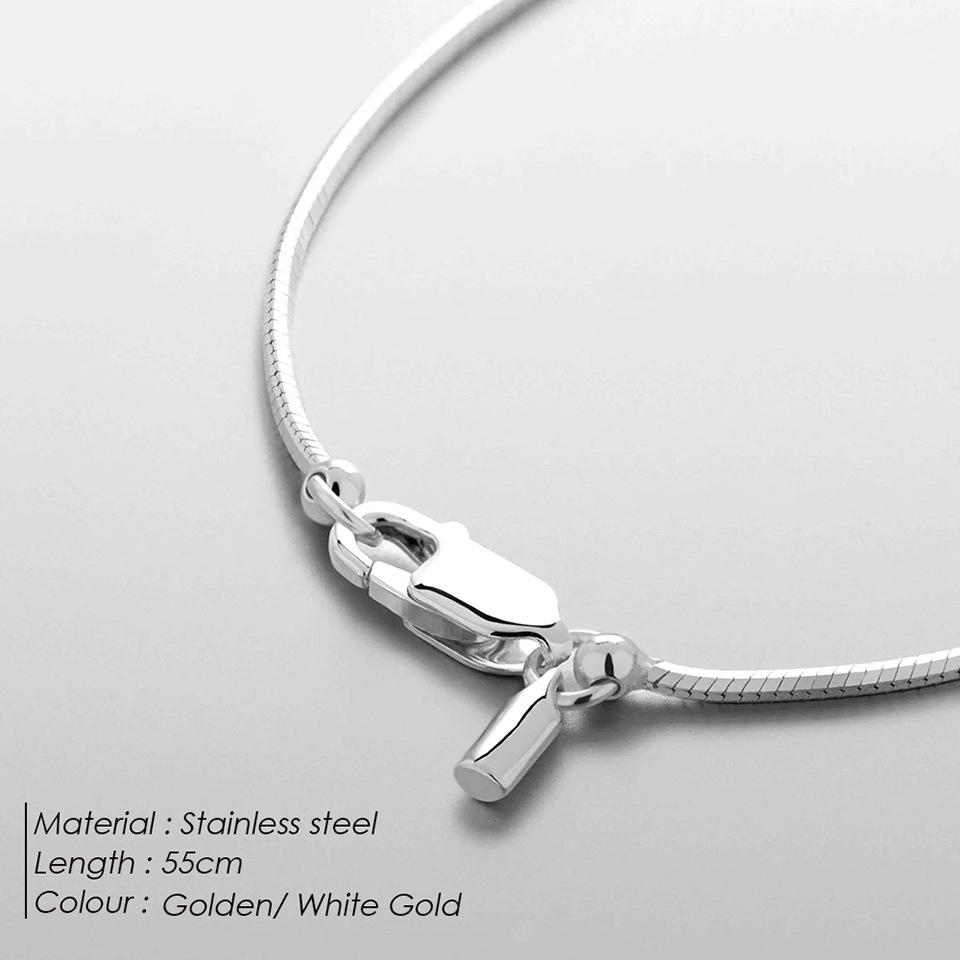 St. Delan Octagonal Hip-Hop Minimalist Necklace - Korean Style Chain for Versatile Fashion.