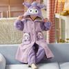 Kids Flannel Pajamas Set Boys Girls Warm Long Sleeve Top And Pants Sleepwear Winter Home Nightwear