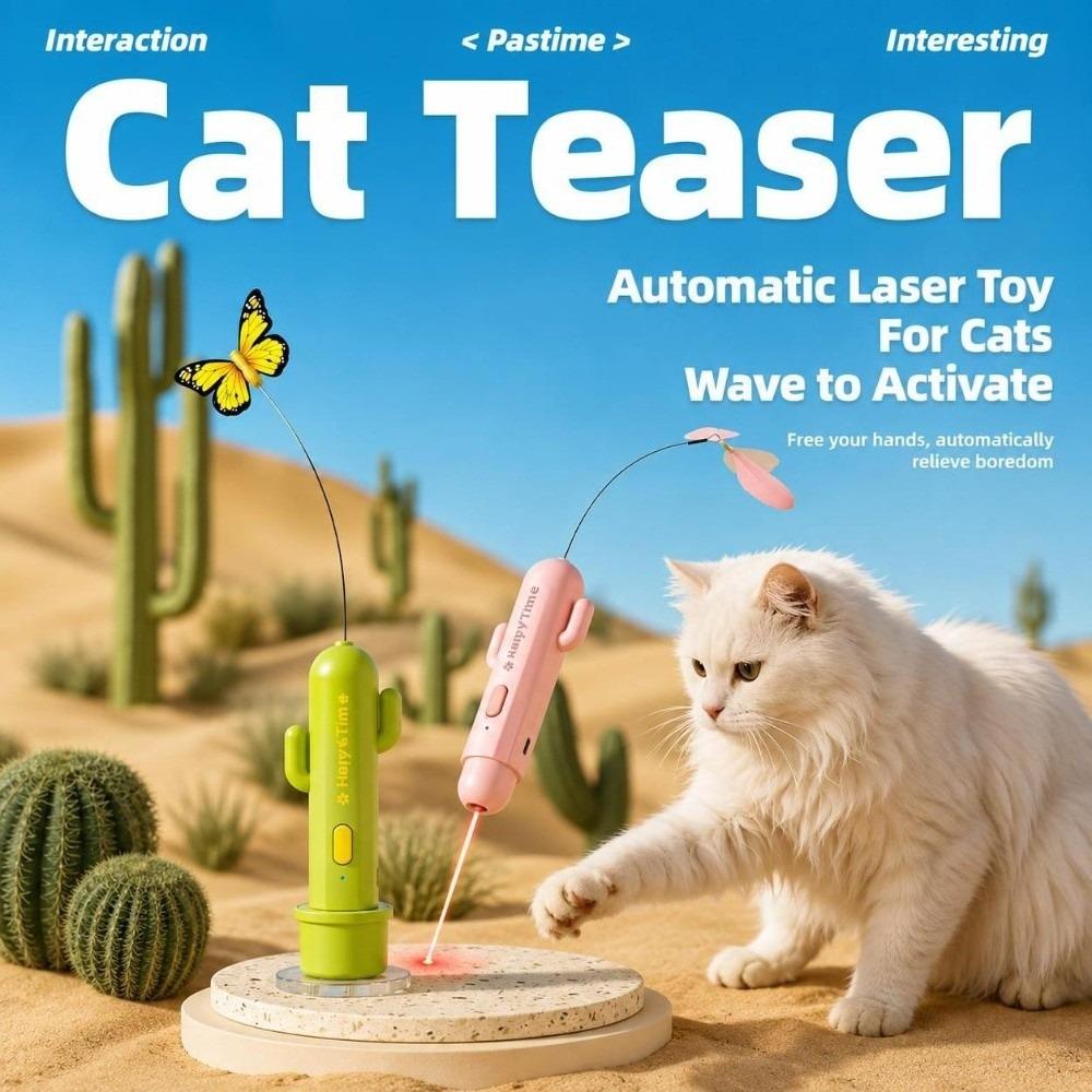 Suction Cup Cat Teaser Toy 360 Rotation Electric Cat Rod Interactive Cat Toy Home Furniture