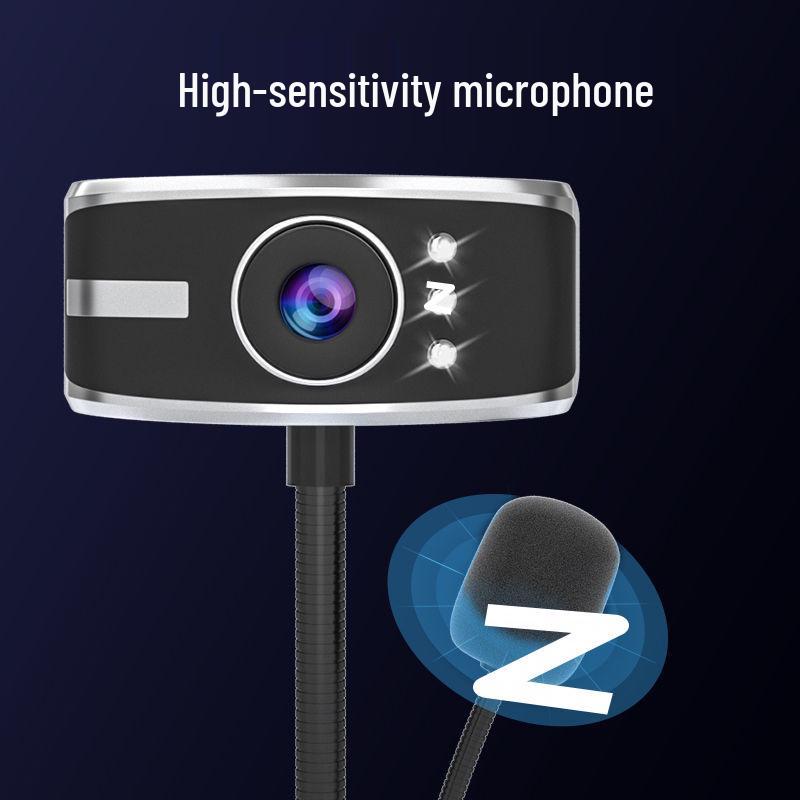 Webcam USB ad Alta Definizione con Microfono per Lezioni Online e Live Streaming, Installazione Senza Driver