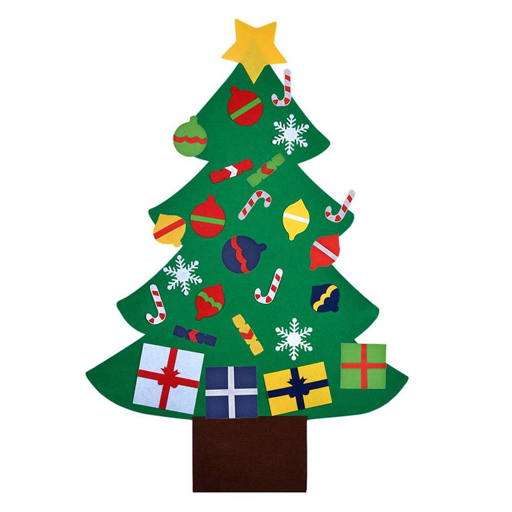 Árbol de Navidad de Fieltro DIY Manualidad Educativa Kit de Adornos Decoración Para Niños Niños