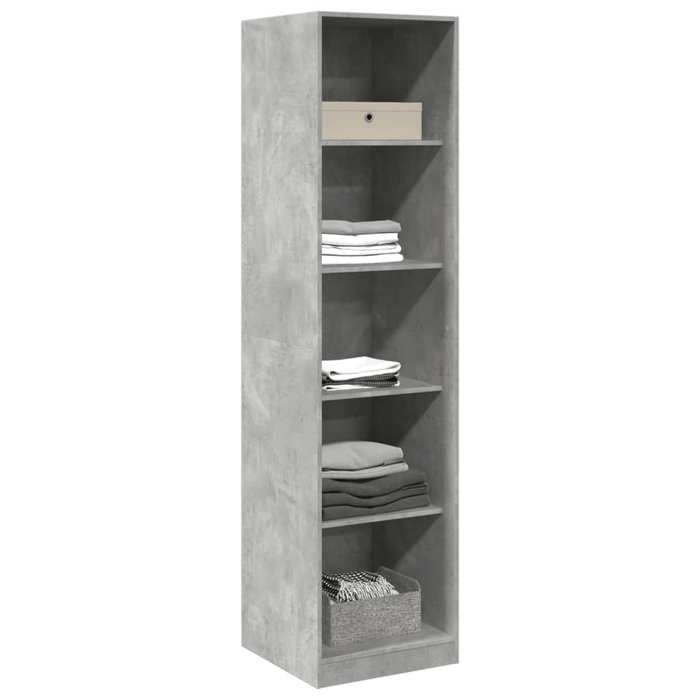 VidaXL Wardrobe Concrete Grey 50 X 50 X 200 Cm Chipboard 3307714