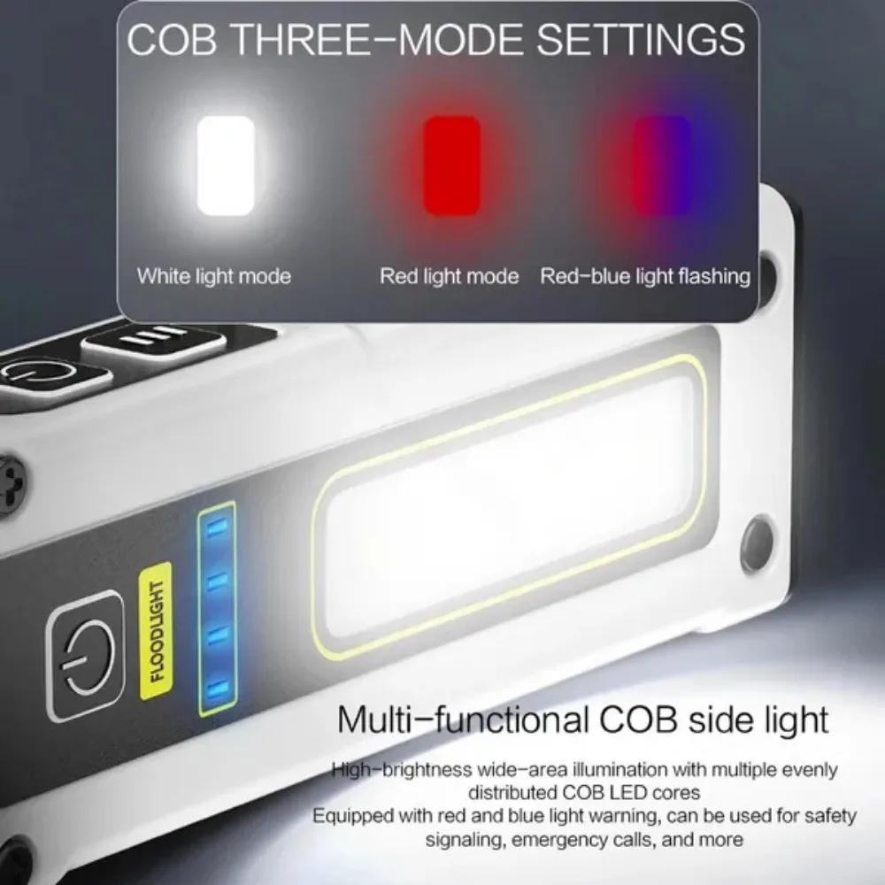 Versatile DualLight Source Flashlight Magnetic Work Light Emergency Outdoor Lighting Suitable for Outdoor Emergency Outdoor Work