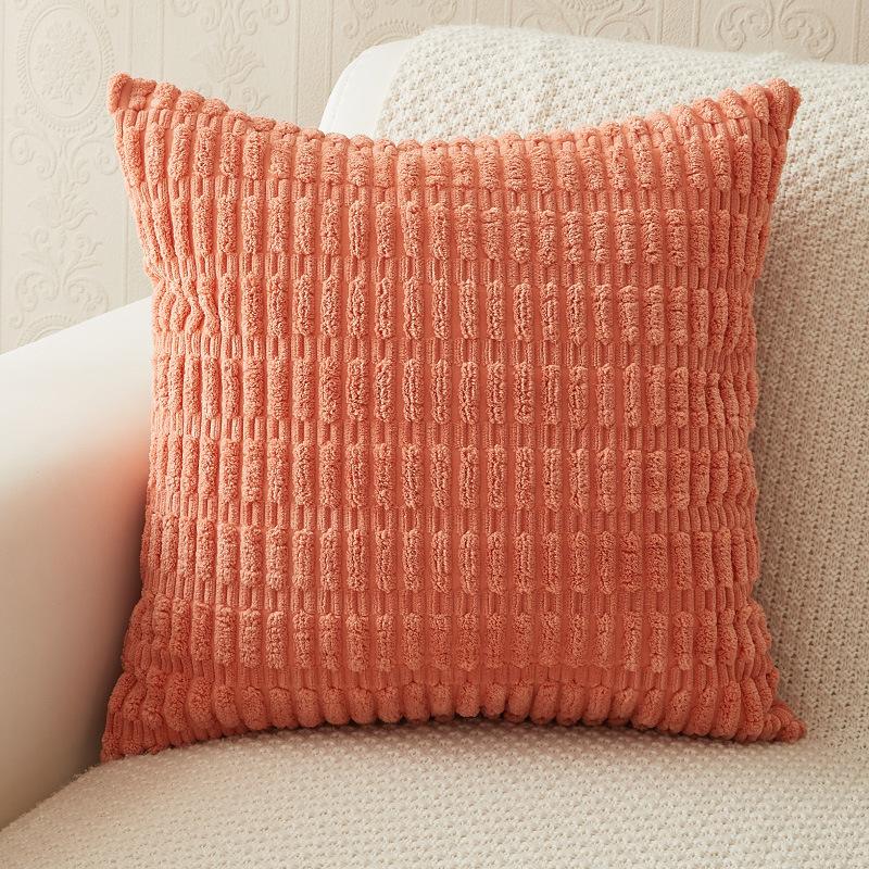 45x45cm Kordové povlaky na dekorační polštáře Měkké pruhované čtvercové povlaky na polštáře Jarní povlaky na polštáře na pohovku, gauč, ložnici, židli