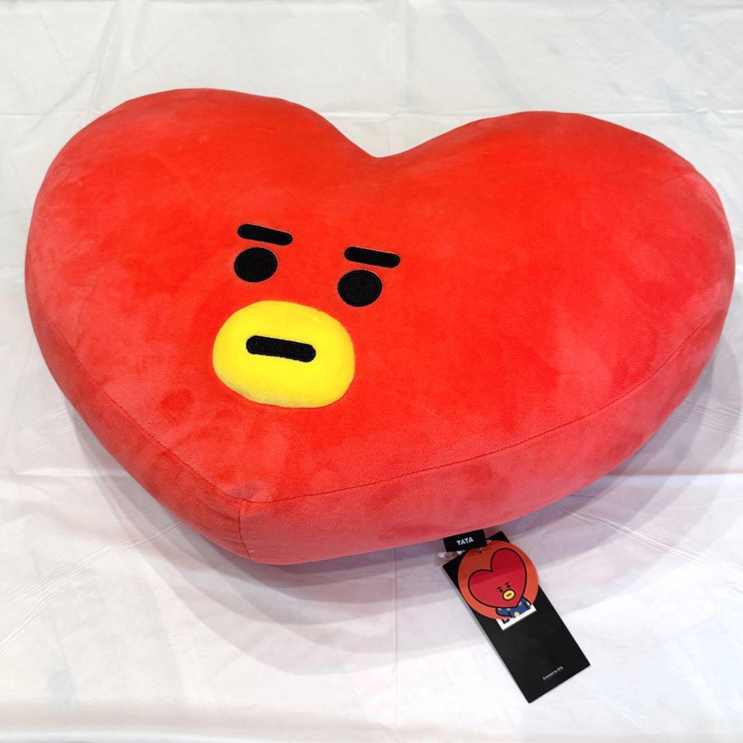 

[USED] BT21 TATA V Heart-shaped Cushion Extra Large Approx. 54 x 43 cm Plush Toy