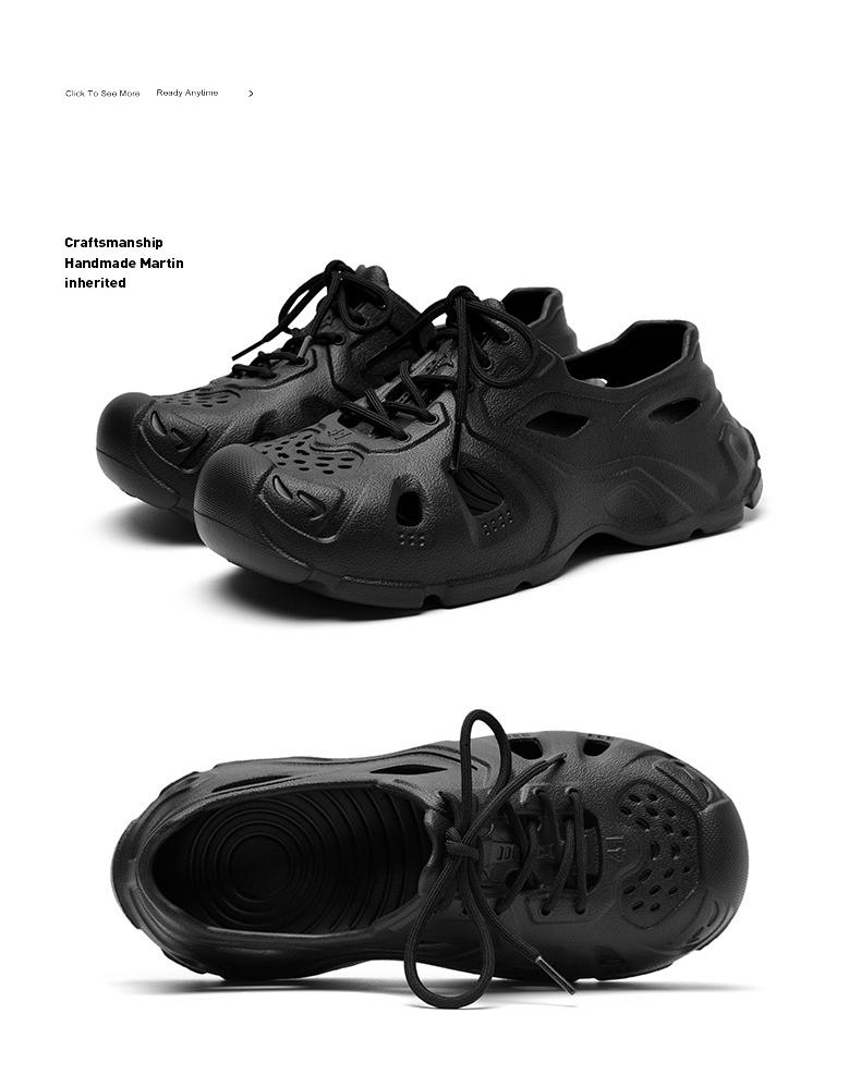 

Модные мужские сандалии Paris Cave Shoes из легкого материала EVA Casual Hole для мужчин, сабо для дома, сада, пляжа, нескользящие мужские тапочки 45 чёрный