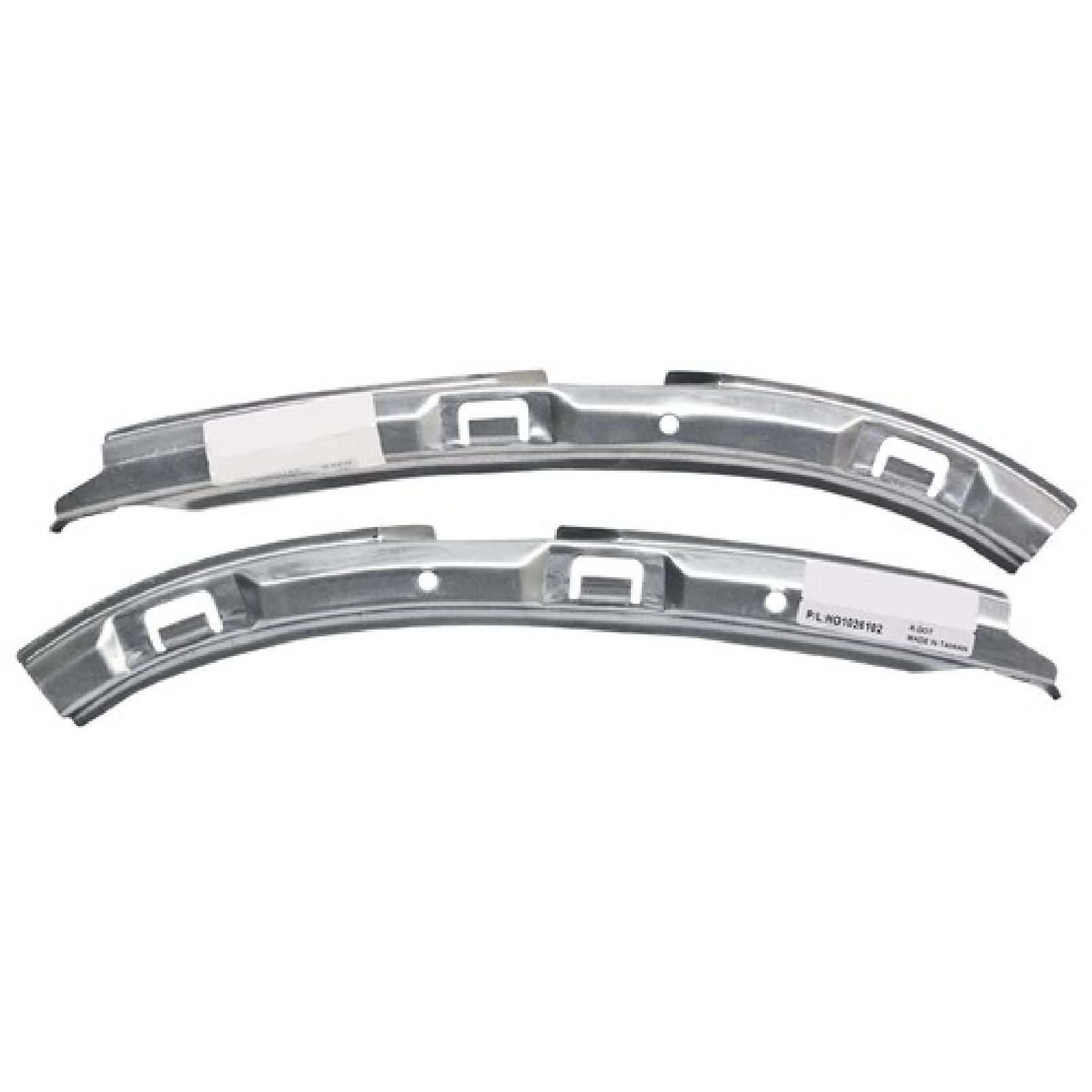 1996-2000 Honda Civic Front Bumper Bracket Set HO1026102 HO1027102 | HD0906FL1HD0906FL2 | Aftermarket | Black | Left | Painted | Taiwan | 1 Year