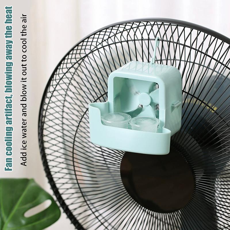 1Set Hanging Fan Cooling Tool With 4 Ice Cup Quick Cooling Fan Cooling Accessories Portable Add Ice Cubes Fan Tool Set Home