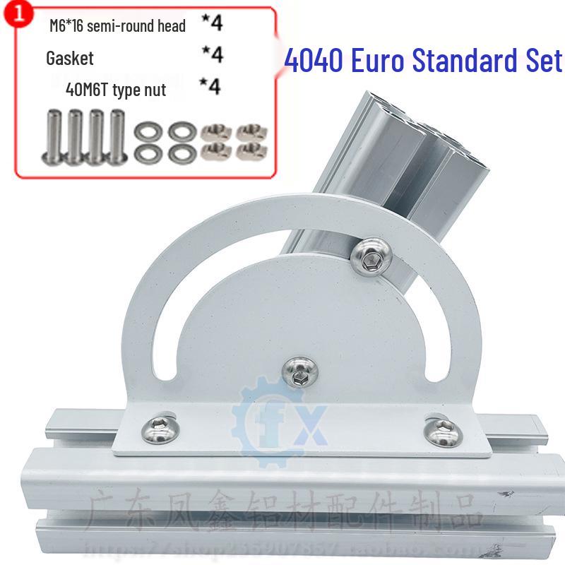 Plaque d'angle réglable en aluminium pour profilés 3030/4040
