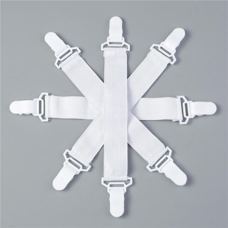 4PCS/set Elastic Bed Sheet Mattress Cover Blankets Grippers Clip Holder Fasteners Home Decor