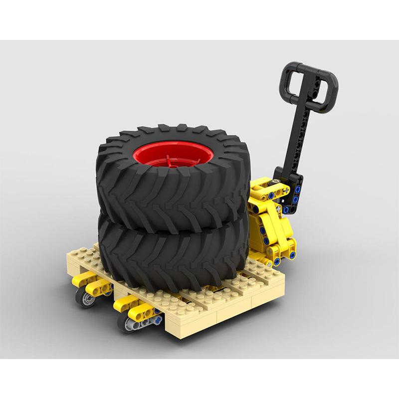 Land Cow Forklift Building Block Model Transporter Truck Assembly Toy Compatible Small Particle Set