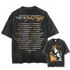 Rapper Manuel Carrasco Salvaje Tour Vintage Washed T Shirts Mens Women Fashion Hip Hop Oversized Cotton Tshirt Streetwear