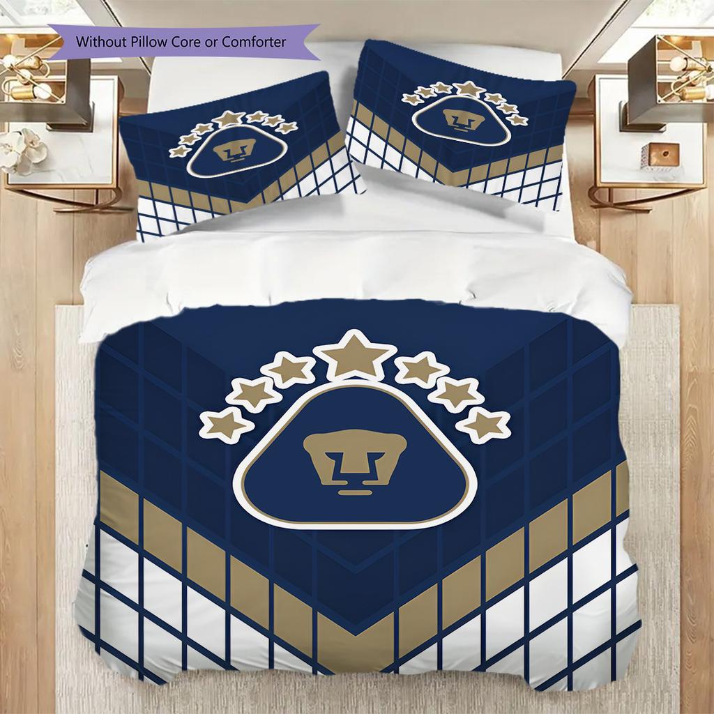 Pumas UNAM Pattern Bedding Quilt Set Quilt Cover Pillowcase Home Decoration Birthday Gift (1 * duvet cover + 2 * pillowcase, without core)