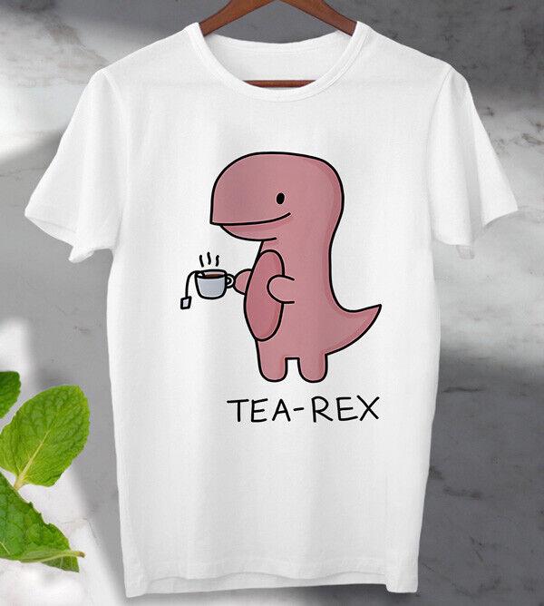 Tea Rex T.Rex Dinosaur  T  Shirt Funny Novelty Unisex Men's Ladies Top