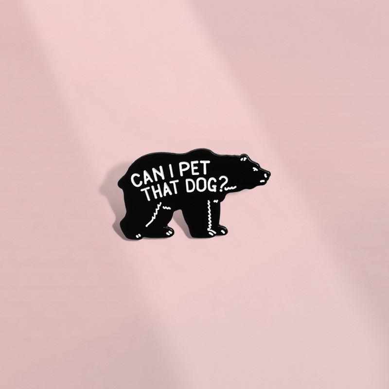 Dog Colorful Whimsical Bear Brooch Alloy Cartoon Accessory For Outfits Fun