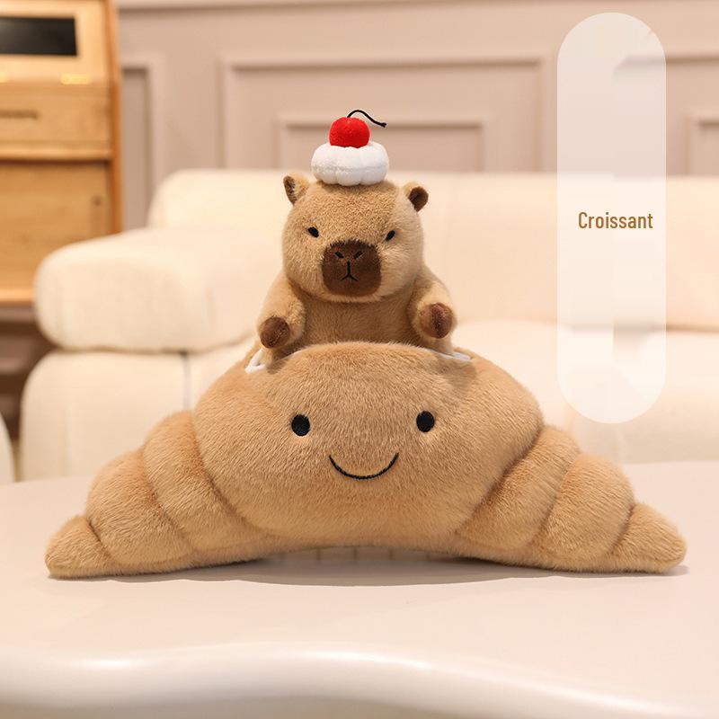 Dessert Pastry Capybara Plush Toy - Toast Bread Pillow for Kids' Birthday
