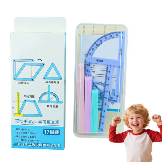 Magnetisches Polygon-Bausatz Winkelmesswerkzeug Mathe-Lehrmittel für die Grundschule Zeigt Winkel Fläche Umfang Interaktiv