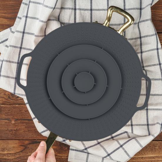 Silicone Spill-proof Stopper Lid Heat Resistant Anti-splash Lid Kitchen Gas Cooktop Protect Utensil Boil Guard Reusable Pot Cover