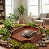 Anti-Slip Turtle Bath Basin Plastic Turtle Bath Tub Food Bowl Reptile Pool Dish  Amphibians