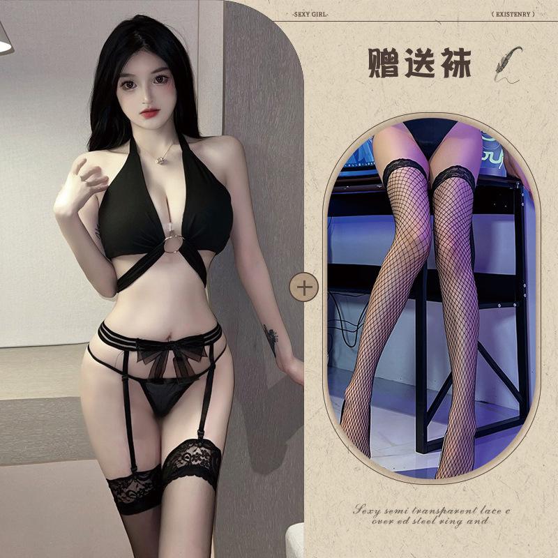 Sex underwear sexy girl neck strap backless hollow versatile vest sling