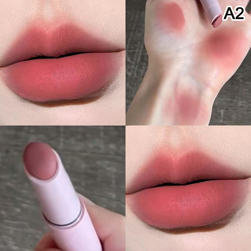 Herorange Labial Mate Labial Rojo Mate Sexy Cosmético Brillo de Labios Impermeable Taza Antiadherente Lápiz Labial Nude Maquillaje Coreano