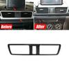 For Mazda 3 Axela 2014- Carbon Fiber Pattern Middle Air Outlet Vent Trim Cover Stickers Car Styling Accessories