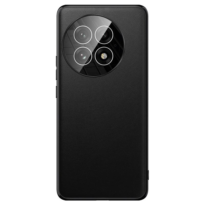 For OnePlus 13 Case Ultra Thin Leather Back Phone Cover with Camera Lens Protector