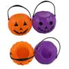 Halloween Pumpkin & Ghost Buckets: Witch, Purple Pumpkin, Skull Decorations