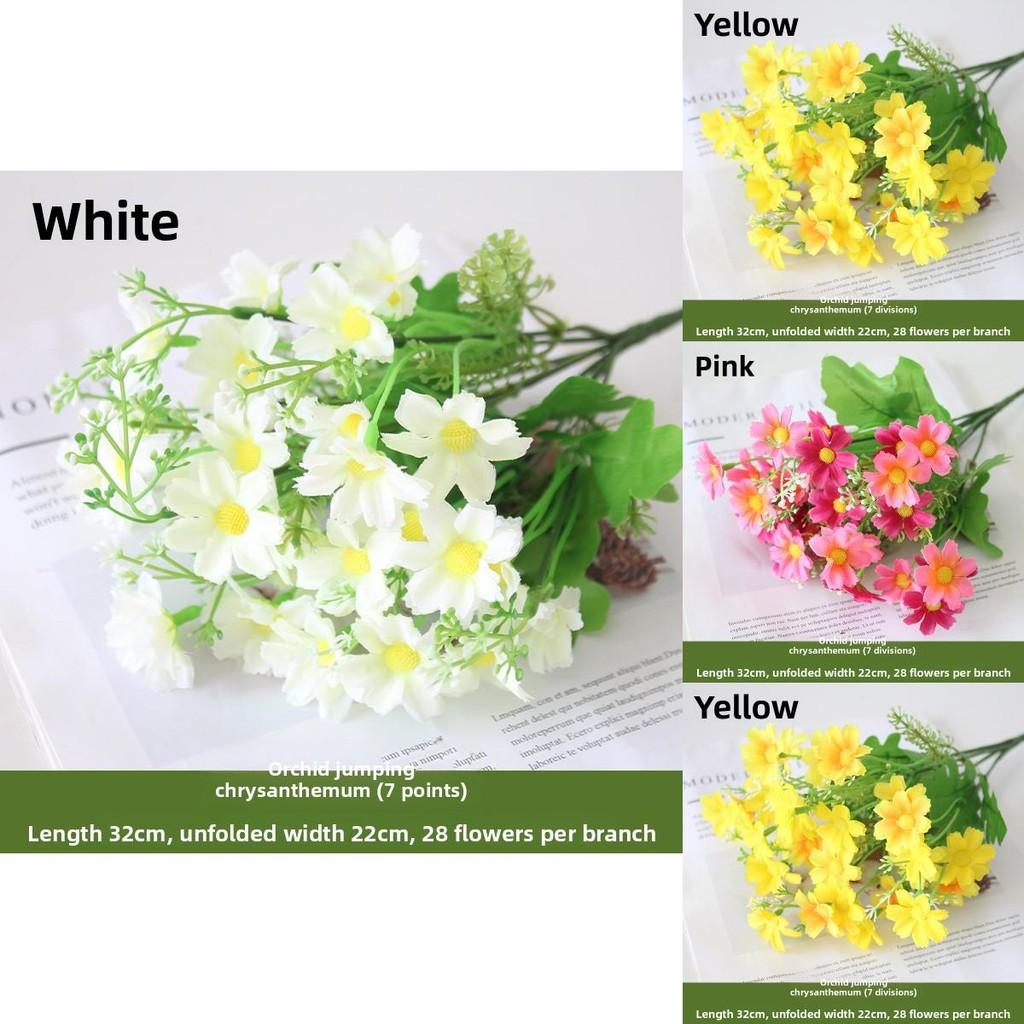 Silk Flower Stem With Chrysanthemum For Indoor And Outdoor Garden Decoration