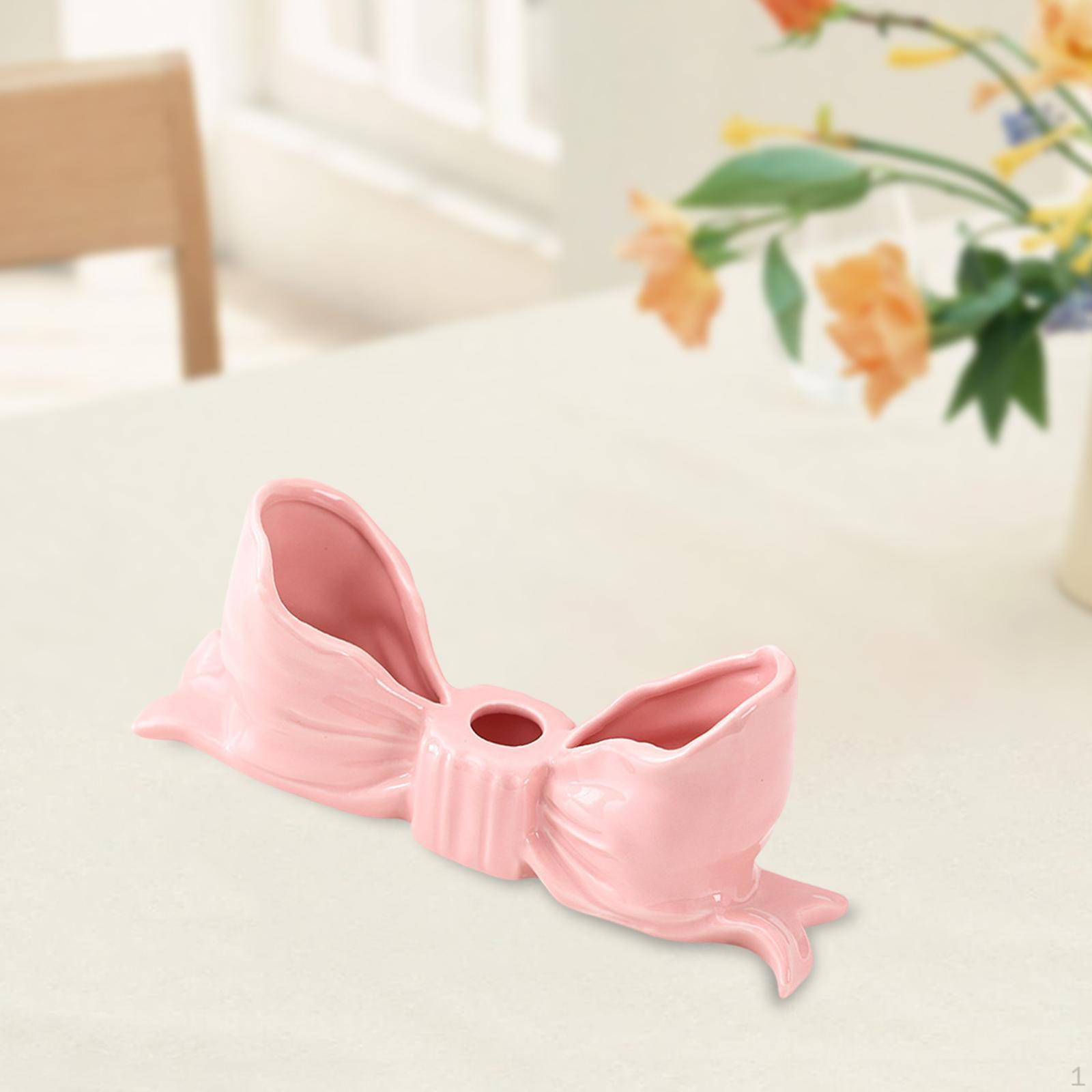 

Подсвечник в виде банта Ароматерапия Подарки на день рождения Современный портативный подсвечник розовый