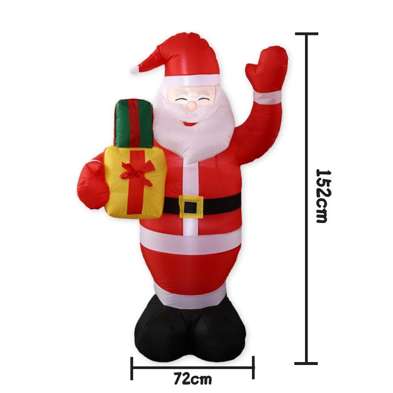 Inflatable Santa Claus 1.8m Christmas Decoration with Lights for Event Party Decor