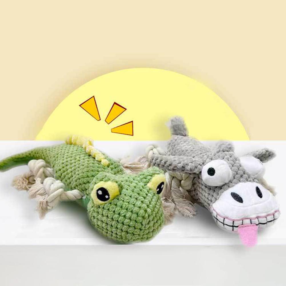 Dog Toy Bite-resistant Plush Sound Toy Funny Squeaking Stuffed Toy for Pet Training Accessories