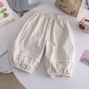 Summer Baby Girl Loose Casual Pants Fashionable Children's Lantern Pants Five Quarter Pants