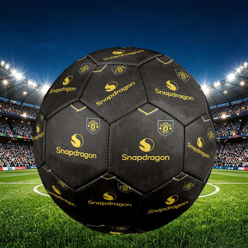 Manchester United F.C Print Size 5 Soccer Ball, PU Wear Resistant Football for Match Training and Daily Practice, Birthday Gift for Soccer Fans
