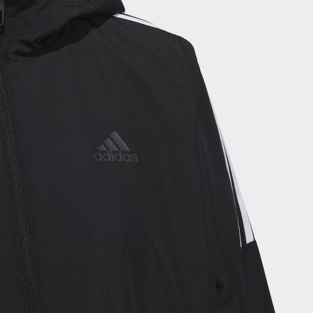 Adidas Long Woven Jacket With Hood Women Outerwear Black HG1849