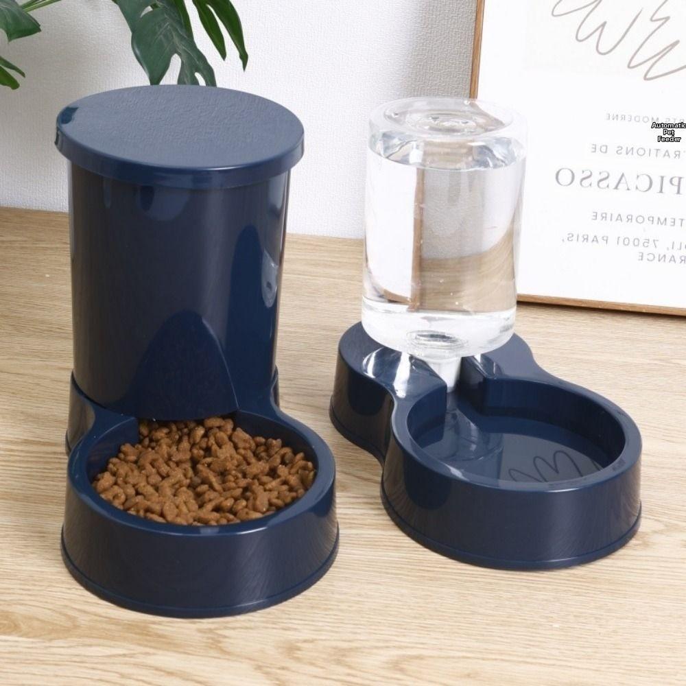Large Capacity Cat Dog Water Dispenser Feeder Set 800mL Pet Integrated Food Bowl