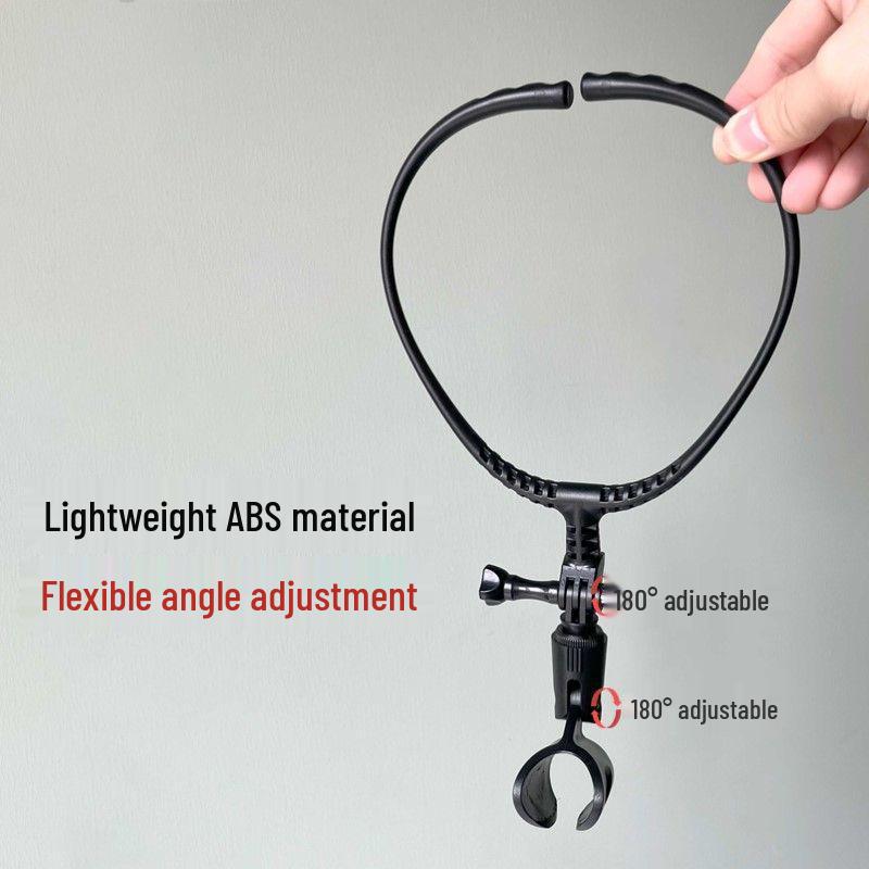 Hands-Free Neck-Hanging Microphone Stand with Clip for Singers, Guitarists, Magicians, Ventriloquists, and Hosts