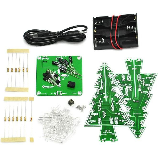 Gikfun Christmas Tree 3D Xmas Tree Led DIY Kits 7 Color Flash Circuit LED EK1697