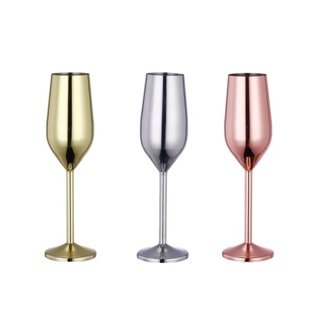 Unbreakable Metal Cocktail Glasses Creative Metal Goblet New Steel Champagne Flute Wine Drinking