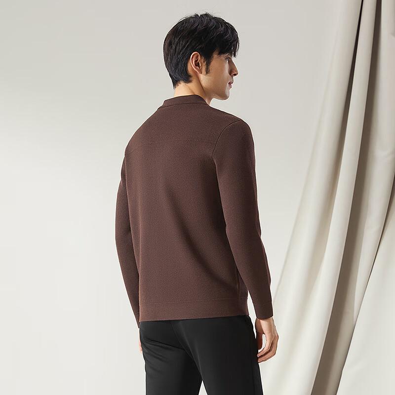 

Qipai Men s Lapel Wool Blend Cardigan 2XL