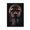 Black Gold Woman Canvas Painting African Women Poster and Prints Scandinavian Wall Art Picture for Home Decor Living Room Mural