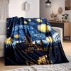 1pc Starry Night Blanket Warm, Cozy, And Soft, Suitable for Sofas, Beds, Cars, And Office Use.Perfect for Camping And Travel, Making It a Great Gift F