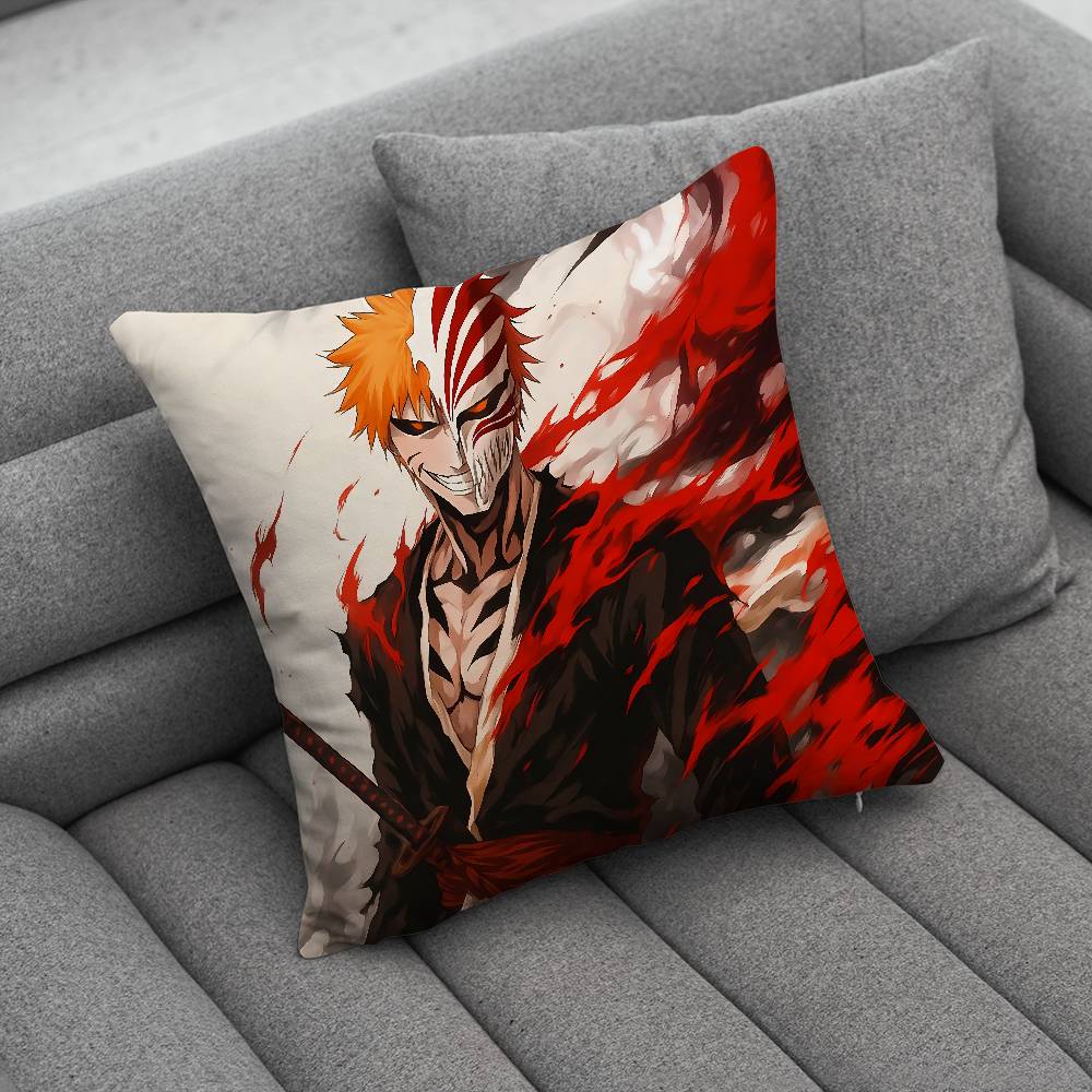 Наволочка с изображением И-Ичиго из аниме «Bleach» и К-Куросаки для дома, спальни, автомобиля, офиса, гостиной, дивана. 16x16Inch
