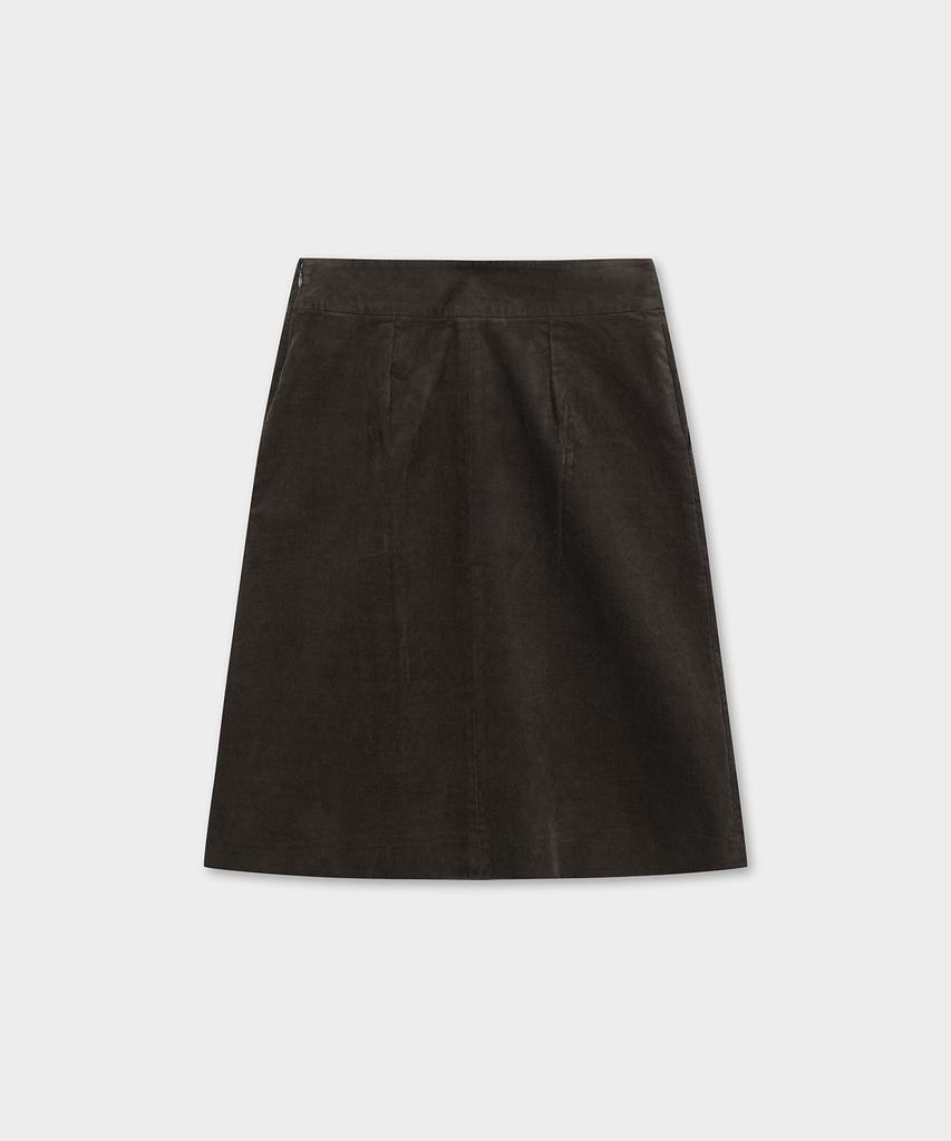 Brooks Brothers Corduroy A-Line Skirt (Brown) (Bbkzwf59904Ef)