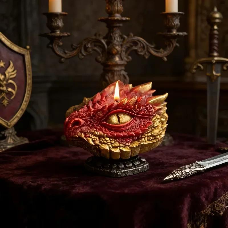 2026 Latest Models Dragon Eye Scented Candle Silicone Molds DIY Halloween Decorative Handmade Plaster Mold Craft Animal Ornament