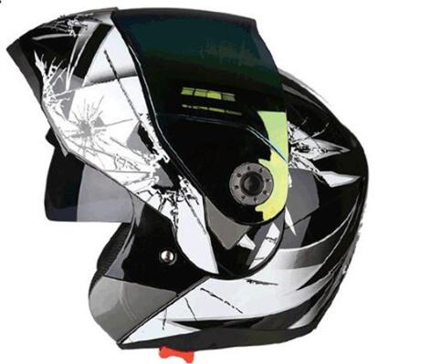 Motorcycle Helmet Full Face Dual Lens Adjustable Vent Breathable Lining Lightweight Motocross Helmet