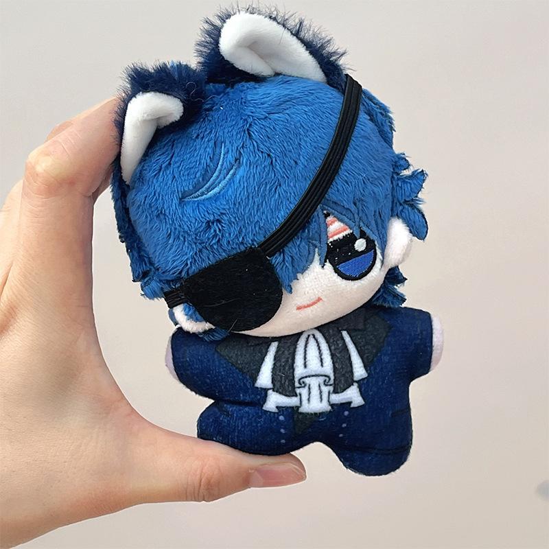 Black Butler Anime Plush Keychain Doll Ciel Sebastian 10cm Hanging Pendant Gift