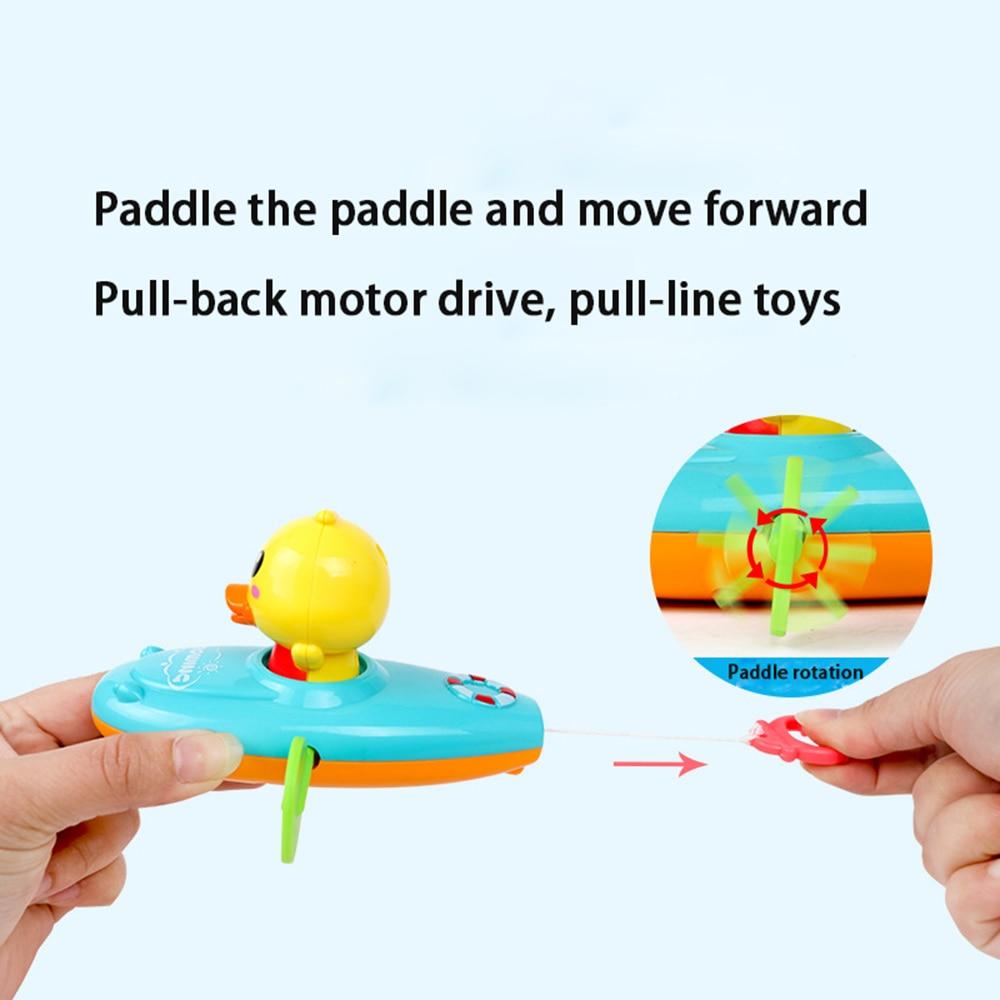 Kinder Bad Wasser Spielen Spielzeug Kette Ruderboot Schwimmen Schwimmende Cartoon Gelbe Ente Säugling Baby Frühe Bildung Badezimmer Strand Geschenke