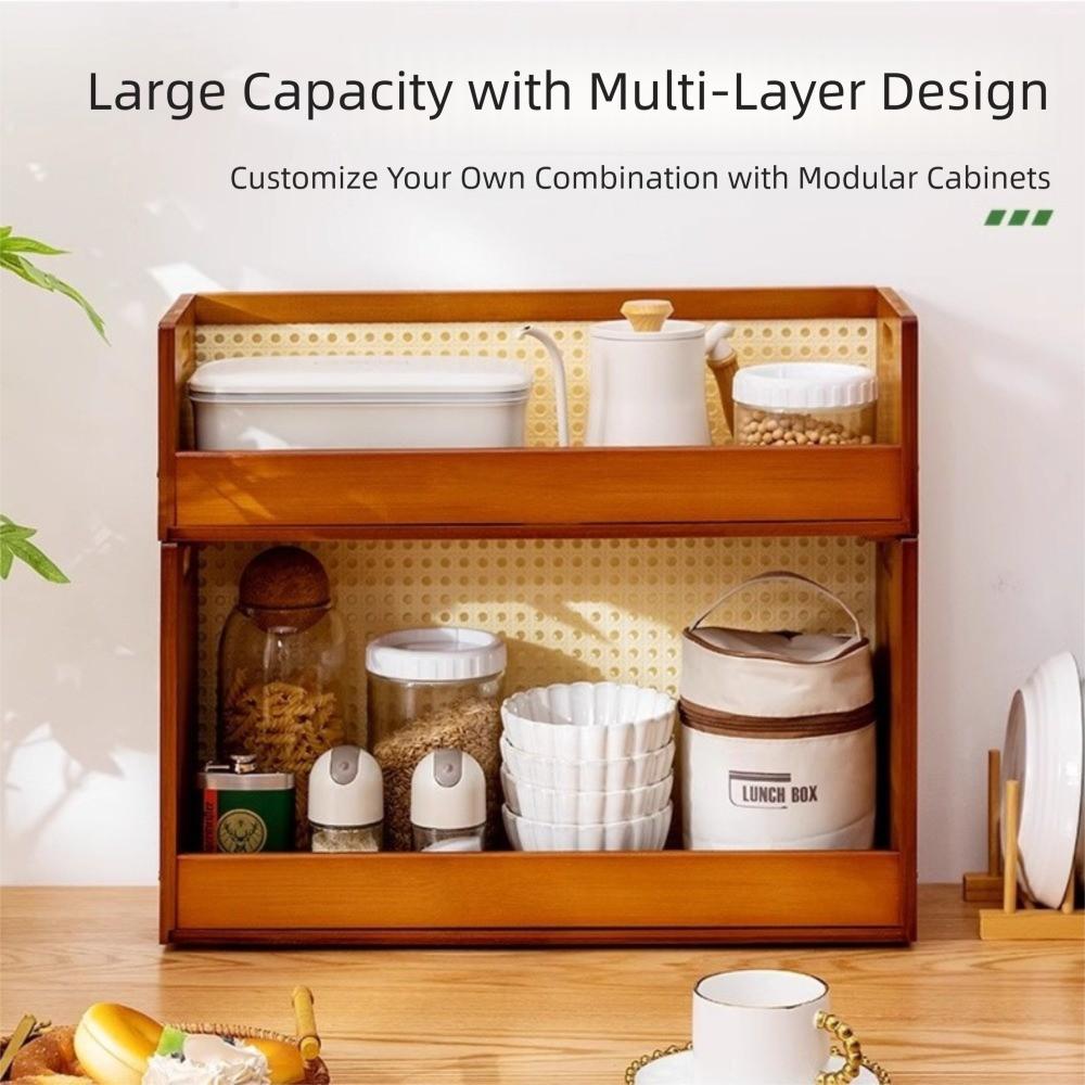 Large Capacity Desktop Storage Rack Stackable Countertop Rack New Dining Table Rack  Desktop Use